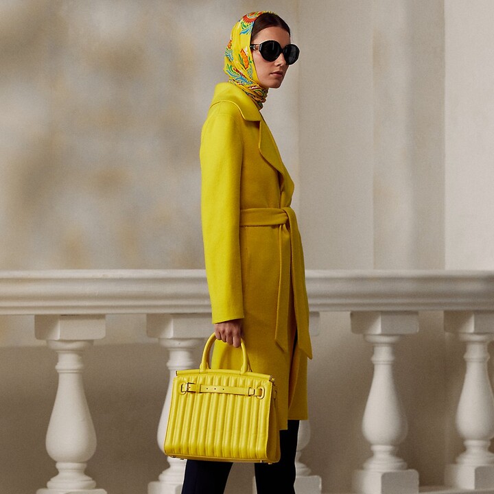 yellow wool coat