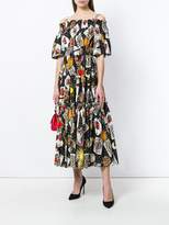 Thumbnail for your product : Dolce & Gabbana playing cards printed flared dress