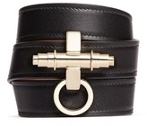 Thumbnail for your product : Givenchy Obsedia triple wrap leather bracelet