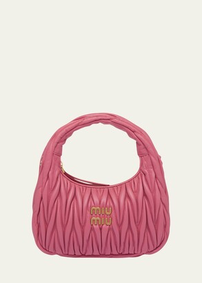 MIU MIU Pink Matelasse Coffer 2-Way Bag Medium - NETT