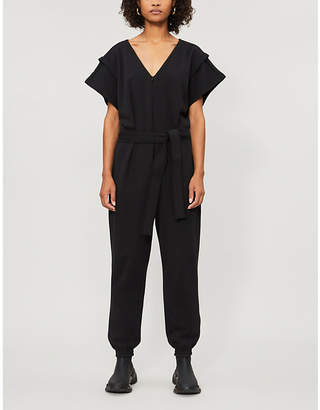 Ninety Percent Belted V-neck organic-cotton jumpsuit