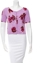 Thumbnail for your product : Blumarine Floral Short Sleeve Cardigan