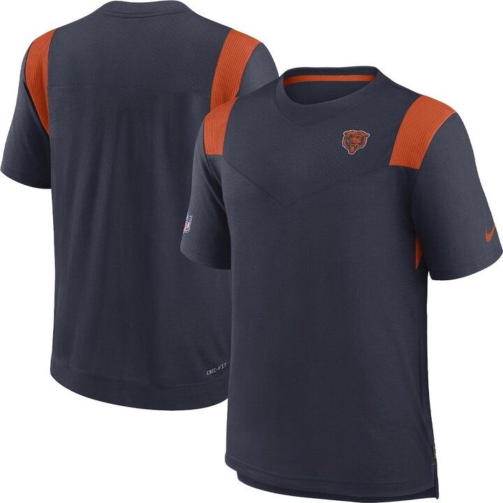 Men's Nike Navy Chicago Bears Sideline Tonal Logo Performance Player T-shirt