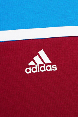 adidas Color-block French cotton-blend terry hoodie and track pants set