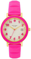 Thumbnail for your product : Kate Spade Metro Bazooka Pink Silicone Strap Watch