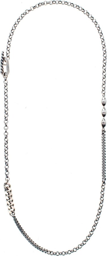 GEM Kingdom Sterling Silver Mixed Link Chain Rebel Rebel I V
