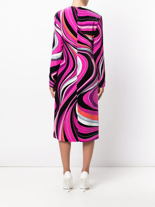 Emilio Pucci abstract print midi dress