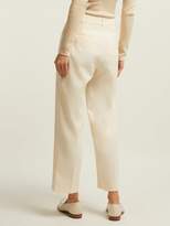 Thumbnail for your product : See by Chloe High-rise Straight-leg Ribbed-crepe Trousers - Womens - Ivory