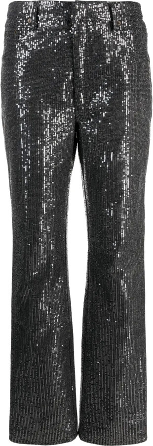 Rotate by Birger Christensen High-Waisted Sequin-Embellished Jeans