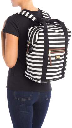 Madden Girl Striped Canvas Backpack