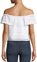 Thumbnail for your product : Rebecca Minkoff Celestine Off-the-Shoulder Eyelet Top