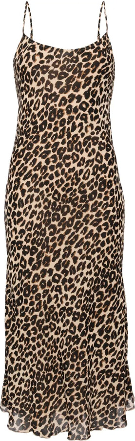 Reformation Emerick cheetah-print midi dress