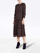 Thumbnail for your product : Burberry Long-sleeve Ruffle Detail Spot Print Silk Dress