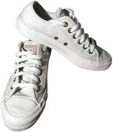 converse white leather trainers