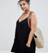 Thumbnail for your product : ASOS Curve DESIGN Curve jersey minimal romper with pockets
