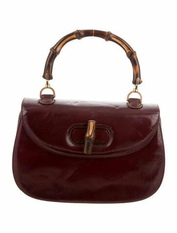 Gucci Vintage Bamboo Top Handle Bag Plum ShopStyle