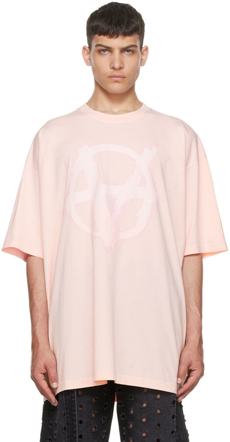 Vetements Pink 'Double Anarchy' T-Shirt - ShopStyle