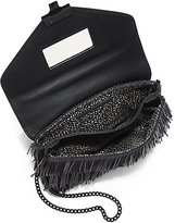 Thumbnail for your product : Loeffler Randall Fringe Leather Junior Lock Clutch