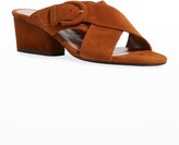 Thumbnail for your product : Marion Parke Barrie Suede Buckle Slide Sandals