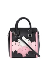 Thumbnail for your product : Alexander McQueen Mini Heroine Flowers On Leather Bag
