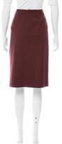 Thumbnail for your product : Barbara Bui Vegan Leather-Trimmed Knee-Length Skirt