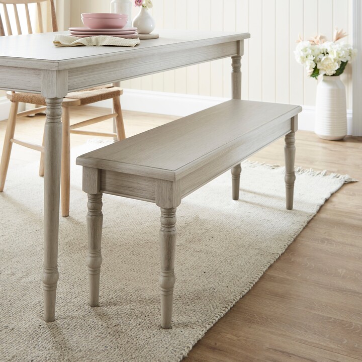 Dunelm Ariella 2 Seater Dining Bench, Stone Grey ShopStyle