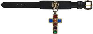 Gucci Leather bracelet with cross pendant
