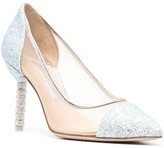 Thumbnail for your product : Sophia Webster Jasmine glittered pumps