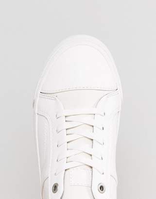G Star G-Star Leather And Denim Mix Plimsoll In All Over White