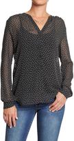 Thumbnail for your product : Old Navy Women's Dot-Print Chiffon Blouses