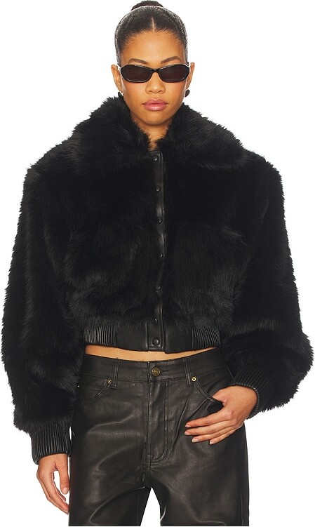 AFRM Adelaide Faux Fur Bomber Jacket