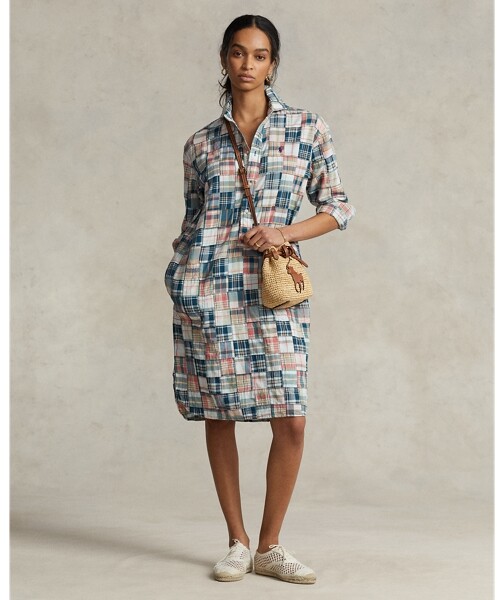 Polo Ralph Lauren Relaxed Fit Patchwork Cotton Shirtdress - ShopStyle Day  Dresses