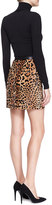 Thumbnail for your product : Ralph Lauren Black Label Lindell Leopard-Print Miniskirt