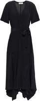 Thumbnail for your product : A.L.C. Draped Silk-crepe Maxi Wrap Dress