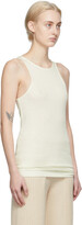 Thumbnail for your product : By Malene Birger Off-White Amieeh Racer Tank Top