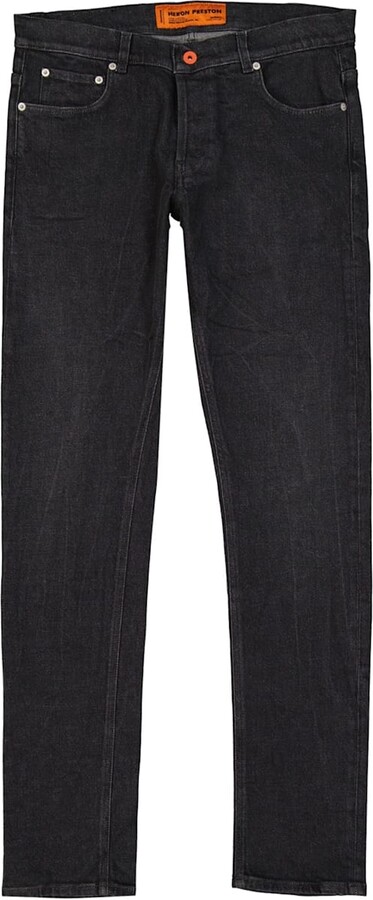 Heron Preston Cotton Denim Slim Jeans