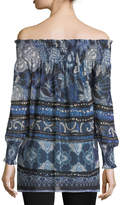 Thumbnail for your product : Fuzzi Patchwork Off-the-Shoulder Tunic