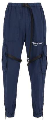 Off-White Off White Parachute Cotton Blend Cargo Trousers - Mens - Navy