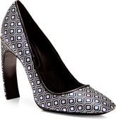 Thumbnail for your product : Nicholas Kirkwood Silk-Jacquard Curved-Heel Pumps