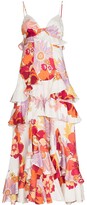 Thumbnail for your product : ALÉMAIS Calista ruffle tiered dress
