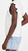 Thumbnail for your product : ENGLISH FACTORY Poplin Knit Mixed Ruffle Detail Top