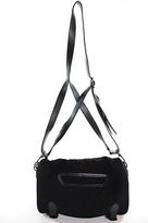 Thumbnail for your product : Theyskens' Theory Theyskens Theory Black Textured Canvas Leather Suede Lined Shoulder Handbag