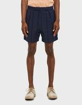 Thumbnail for your product : Beams Dark Check Wide Short in Navy
