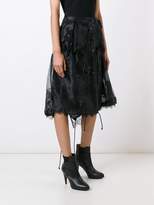 Thumbnail for your product : Sacai lace insert ruched skirt