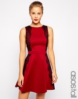 Thumbnail for your product : ASOS TALL Lace Panelled Skater Dress