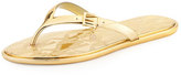 Thumbnail for your product : MICHAEL Michael Kors Emory Buckle Flat Thong Sandal, Gold