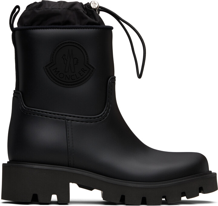 Moncler Black Kickstream Rain Boots