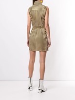 Thumbnail for your product : Fendi Pre-Owned Striped Sleeveless Shirt Dress