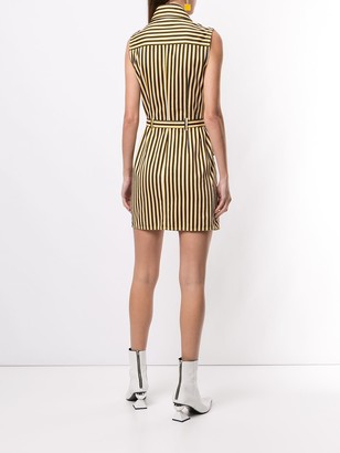 Fendi Pre-Owned Striped Sleeveless Shirt Dress