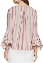 Thumbnail for your product : BCBGMAXAZRIA Teri Trumpet-Sleeve Striped Top